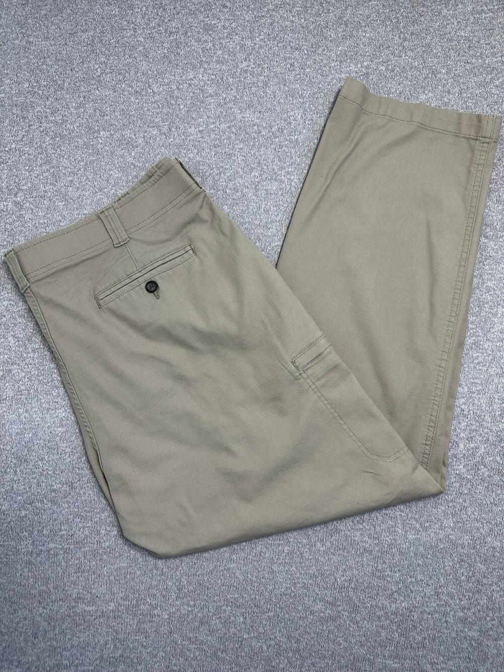 Lee Extreme Comfort Pants Mens Straight Fit Stretch Flat Front Casual Size 42x32